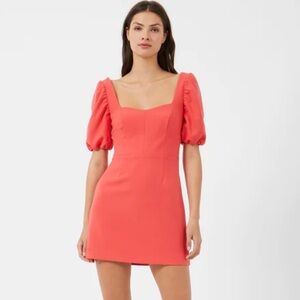 French Connection Womens Whisper Cut Out Daytime Mini Dress in hibiscus sz 6
